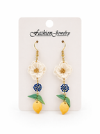 Lemon Bloom Drop Earrings