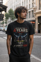 Been Waiting 4 Years Shirt World Cup 2026 USA Soccer Tee It Starts Now Football Fan Gift Patriotic Graphic Tee