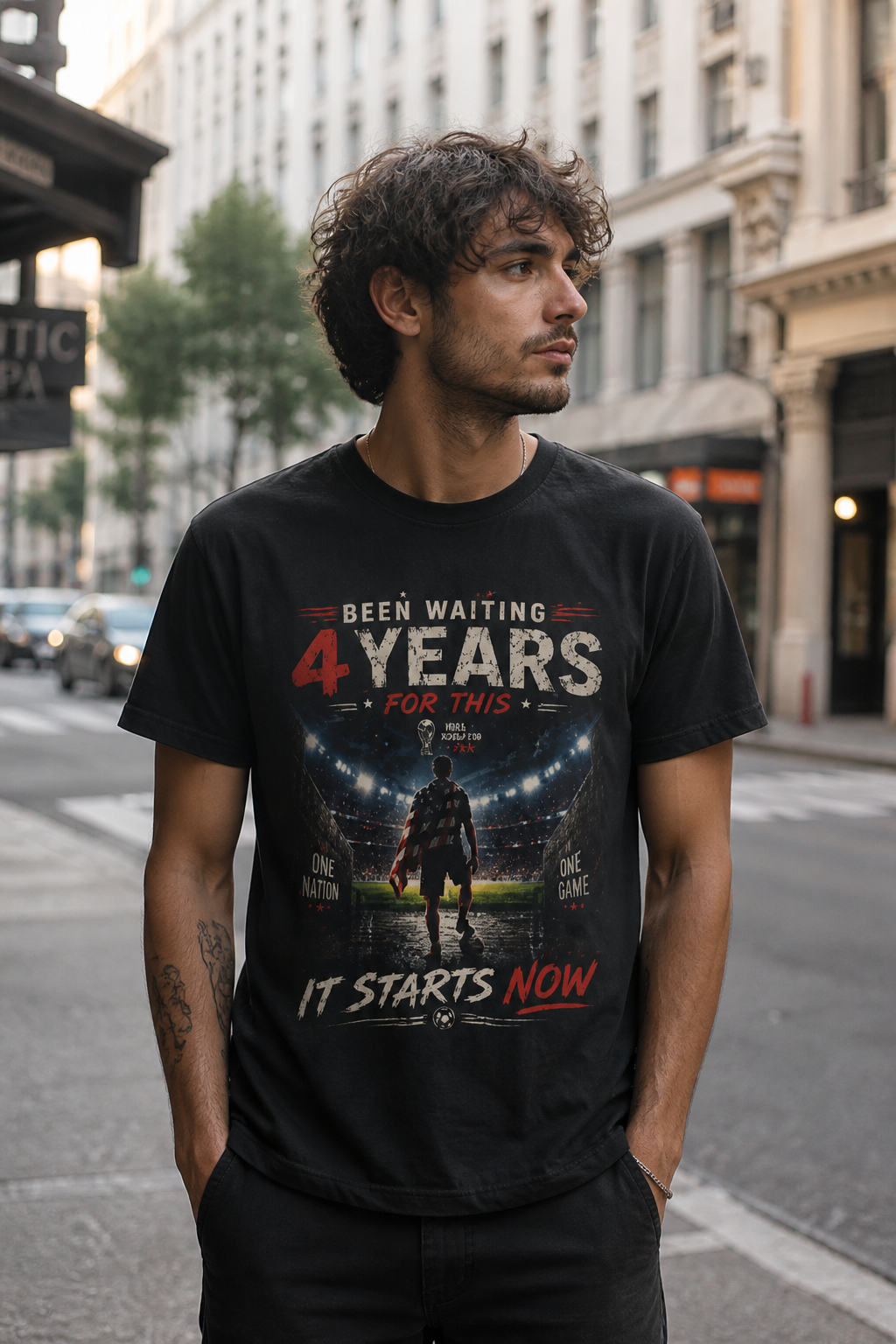 Been Waiting 4 Years Shirt World Cup 2026 USA Soccer Tee It Starts Now Football Fan Gift Patriotic Graphic Tee