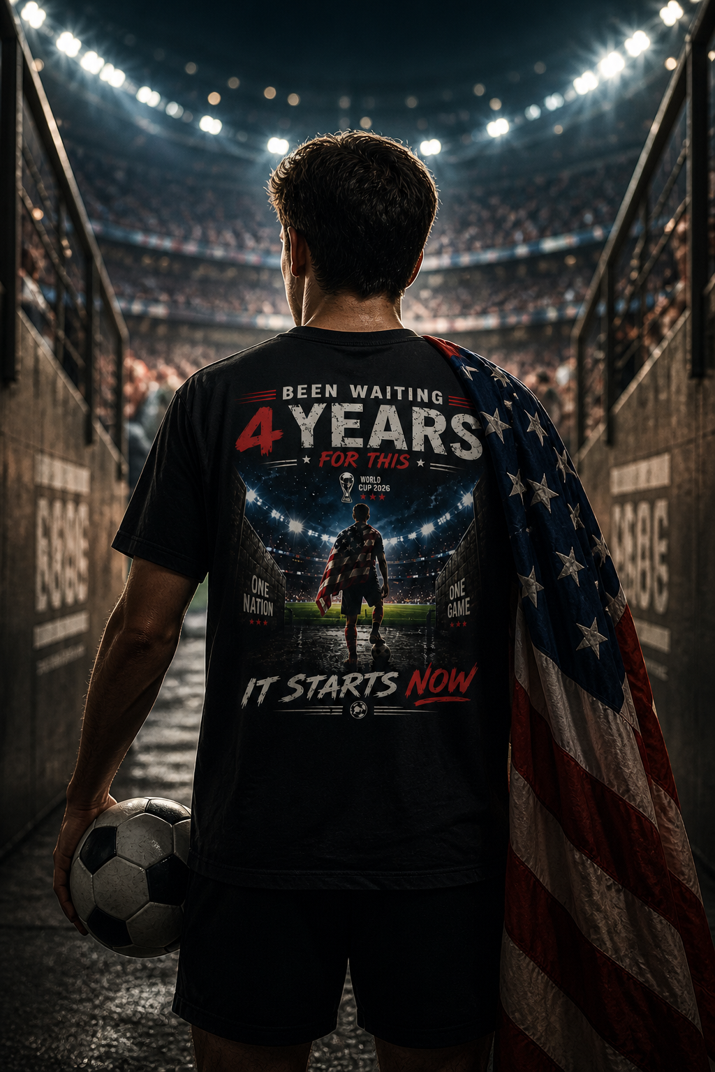 Been Waiting 4 Years Shirt World Cup 2026 USA Soccer Tee It Starts Now Football Fan Gift Patriotic Graphic Tee