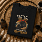 Protect Your Peace Funny Cat Tee Introvert Gift Mental Health Graphic Shirt