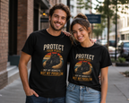 Protect Your Peace Funny Cat Tee Introvert Gift Mental Health Graphic Shirt