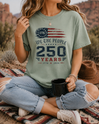 We The People 250 Years Shirt, Vintage USA Flag Tee, Patriotic America Pride T-Shirt
