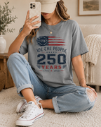 We The People 250 Years Shirt, Vintage USA Flag Tee, Patriotic America Pride T-Shirt