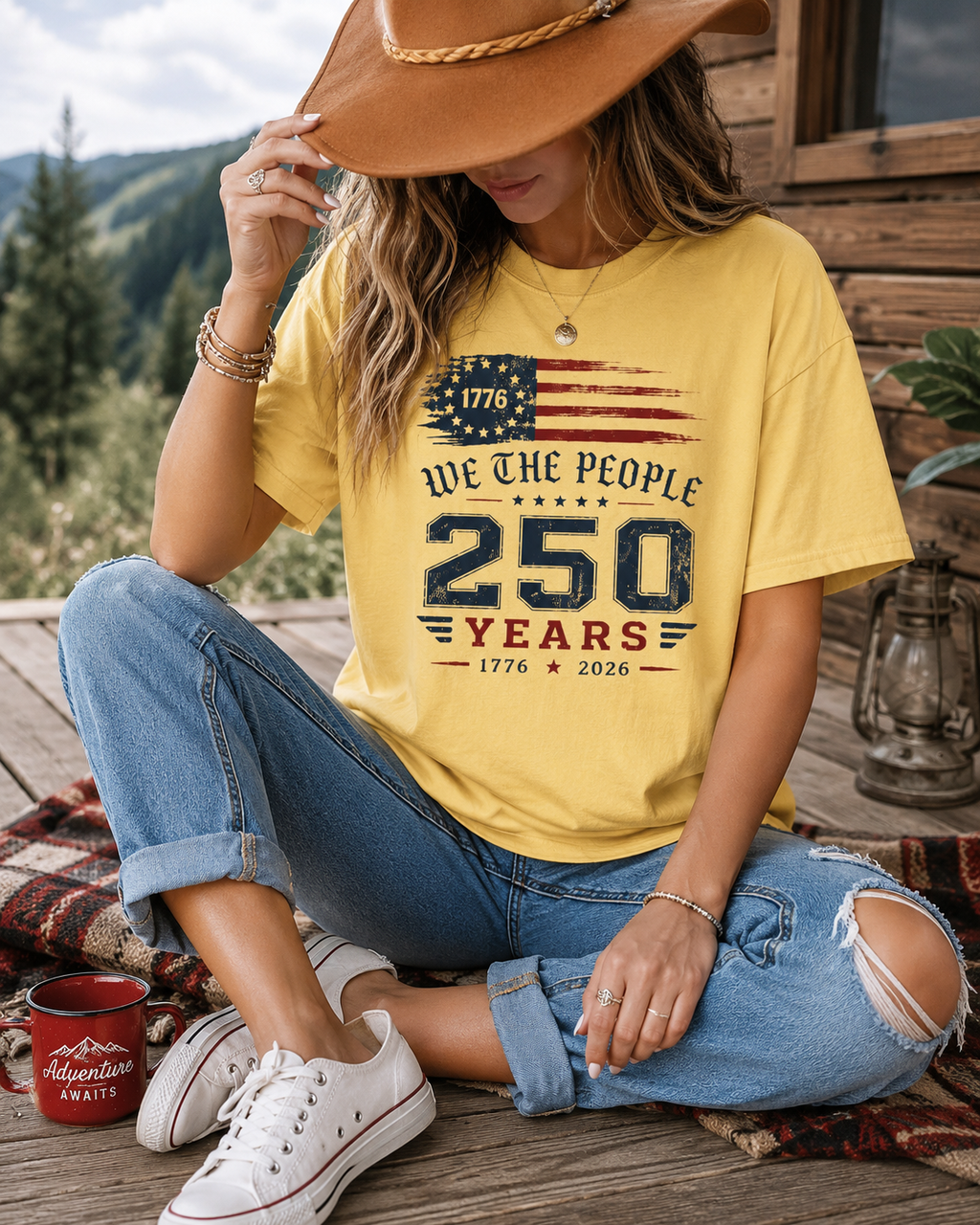 We The People 250 Years Shirt, Vintage USA Flag Tee, Patriotic America Pride T-Shirt