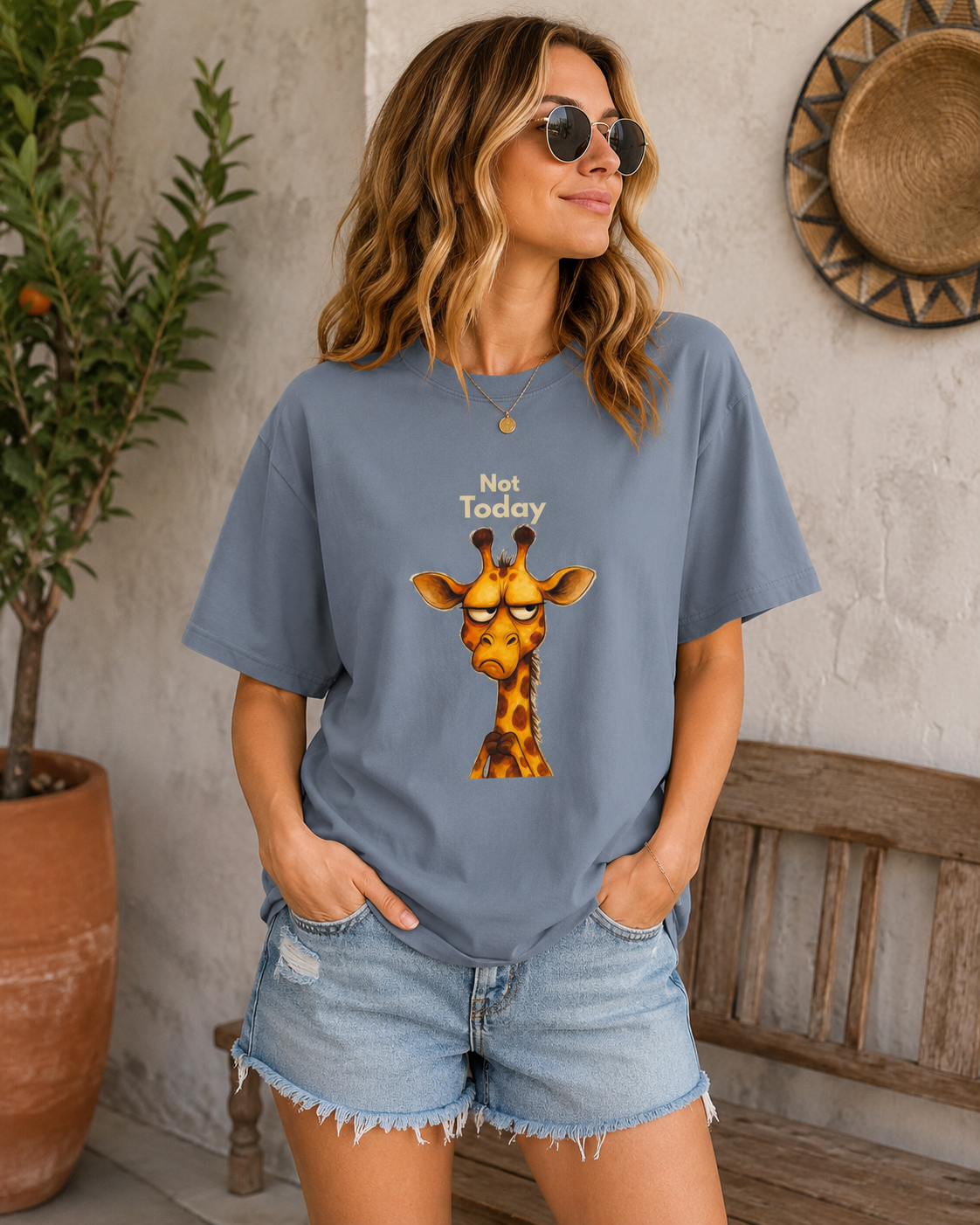 Not Today Giraffe Shirt, Funny Animal Tee, Introvert Humor Gift
