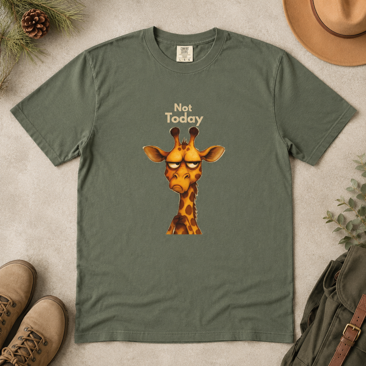 Not Today Giraffe Shirt, Funny Animal Tee, Introvert Humor Gift