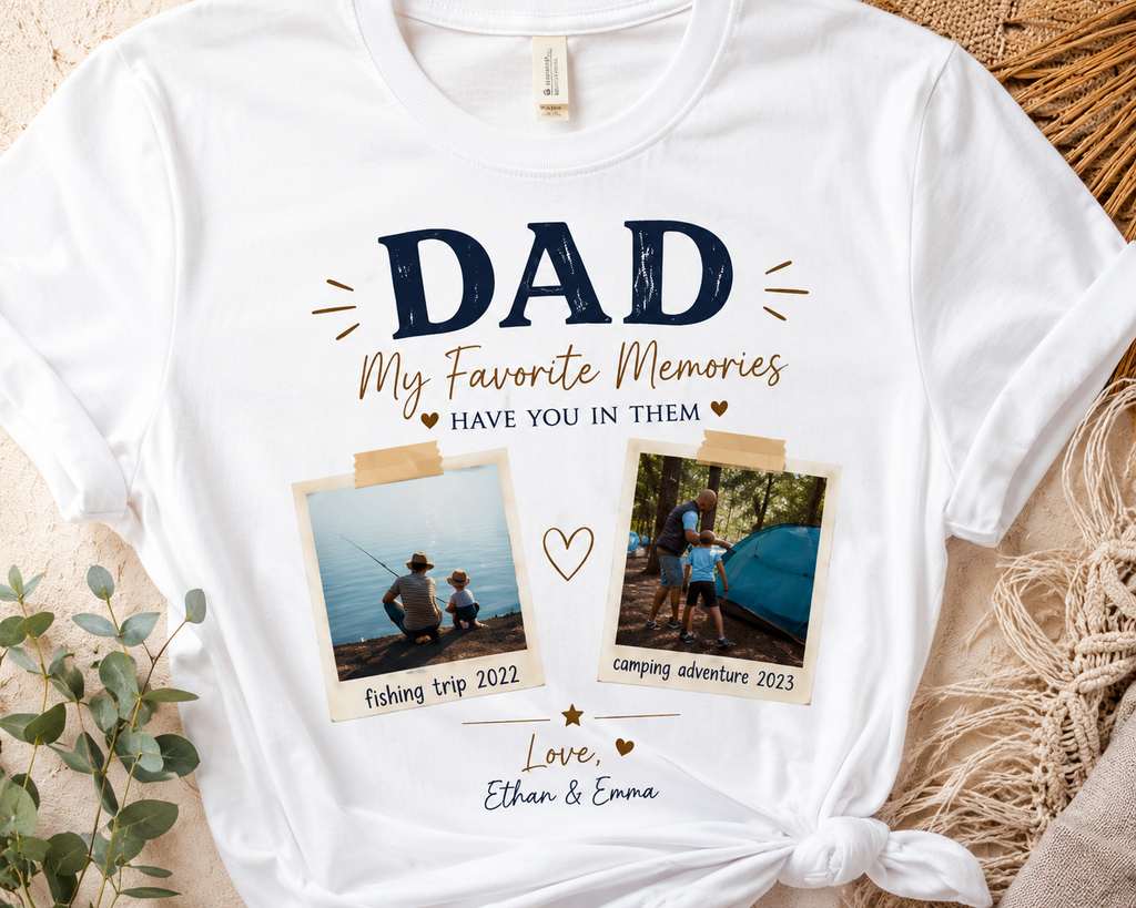 Custom Dad Photo Shirt, Personalized Memories Gift, Comfort Colors 1717 T-Shirt