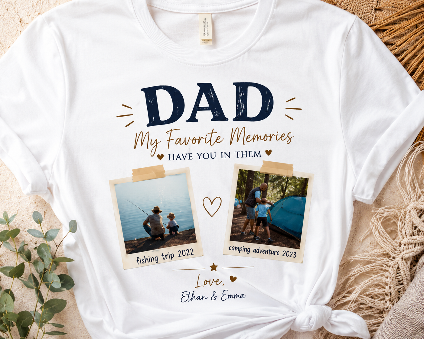 Custom Dad Photo Shirt, Personalized Memories Gift, Comfort Colors 1717 T-Shirt