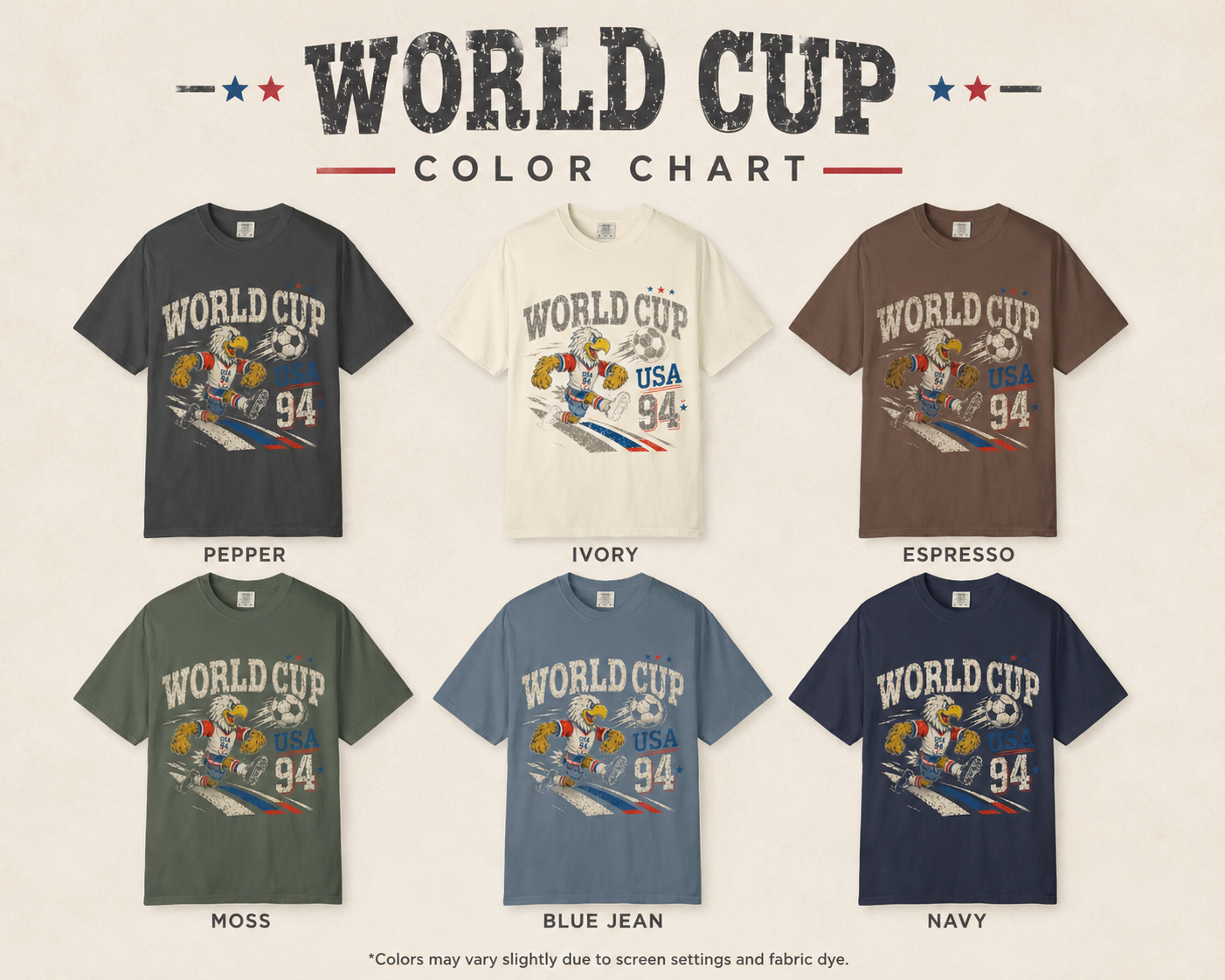 Vintage USA 94 Soccer Eagle Graphic Tee, Retro World Cup Football Shirt