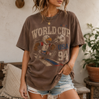 Vintage USA 94 Soccer Eagle Graphic Tee, Retro World Cup Football Shirt