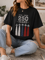 America 250 Years Patriotic Tee, 1776-2026 Distressed USA Pride Shirt