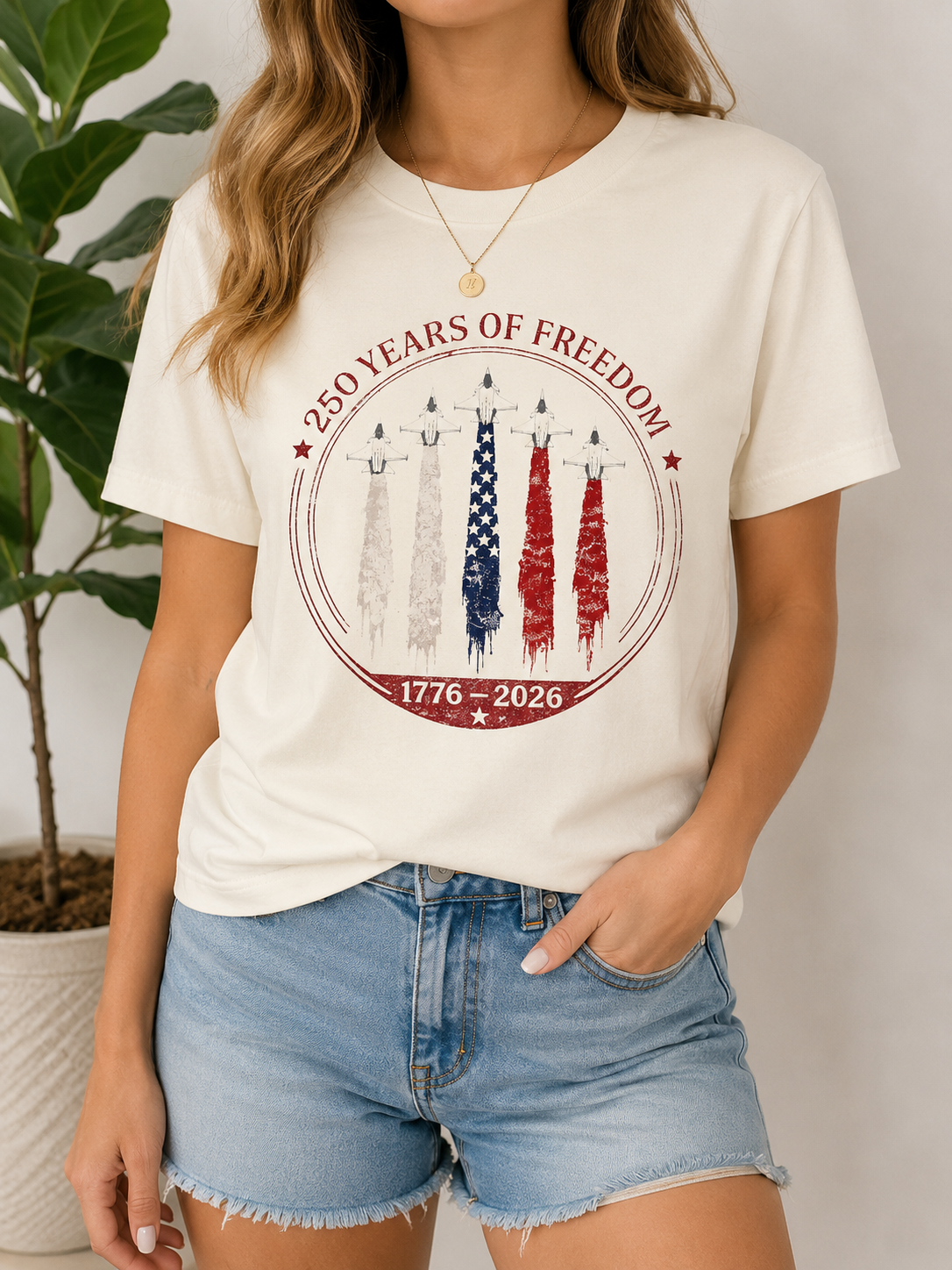 America 250 Years Patriotic Tee, 1776-2026 Distressed USA Pride Shirt