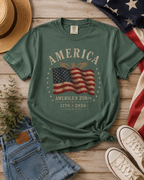 America 250th Anniversary Shirt, Patriotic American Flag Comfort Colors Tee