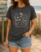 Personalized Beach Crew Shirt, Custom Family Vacation Tee, Seaside Reunion T-Shirt