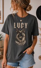 Custom Dog Portrait Comfort Colors® Tee, Personalized Pet Photo Shirt