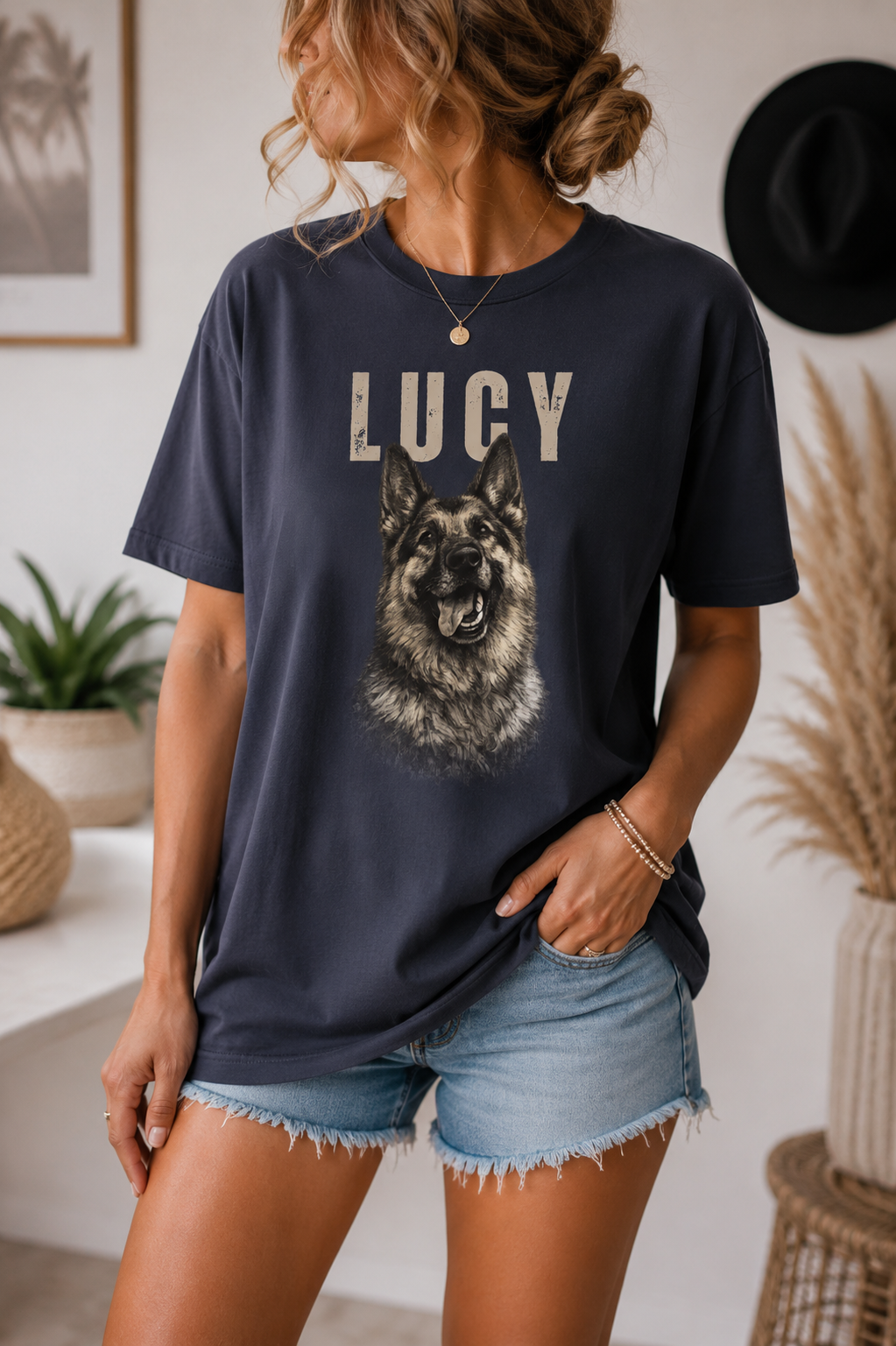 Custom Dog Portrait Comfort Colors® Tee, Personalized Pet Photo Shirt