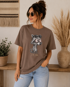 I'm Fine Raccoon Shirt, Funny Sarcastic Tee, Anxiety Humor Gift
