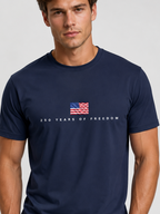 Minimalist American Flag 250 Years Freedom Tee, Patriotic USA Performance Shirt