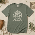Persian Tree of Life Shirt, Ancient Symbol Tee, Iranian Heritage, Garment-Dyed Cotton