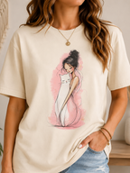 Girl Hugging Cat Shirt, Watercolor Illustration Tee, Comfort Colors 1717 Cat Lover