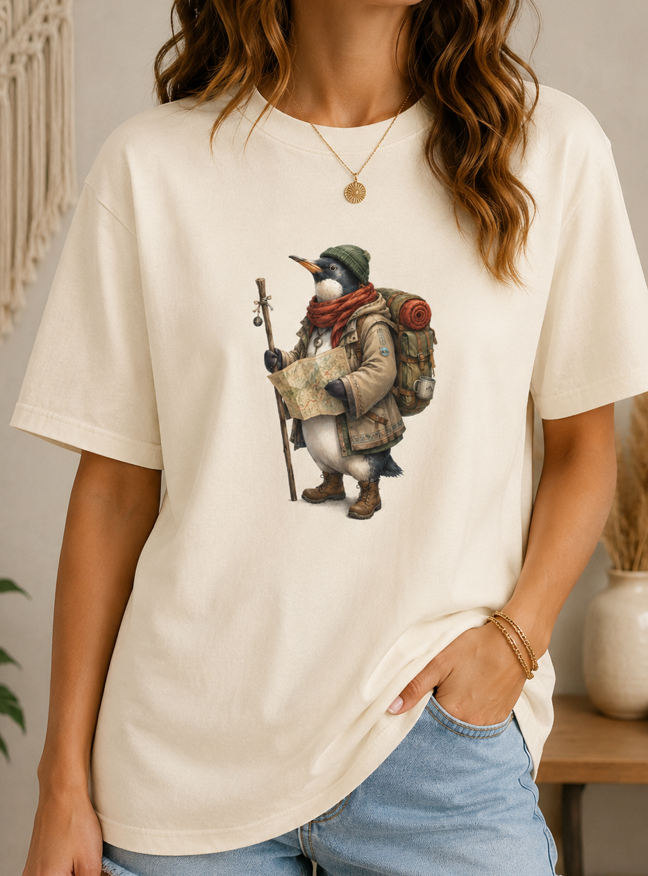 Explorer Bird Comfort Colors Tee, Wanderlust Hiking Nature Shirt