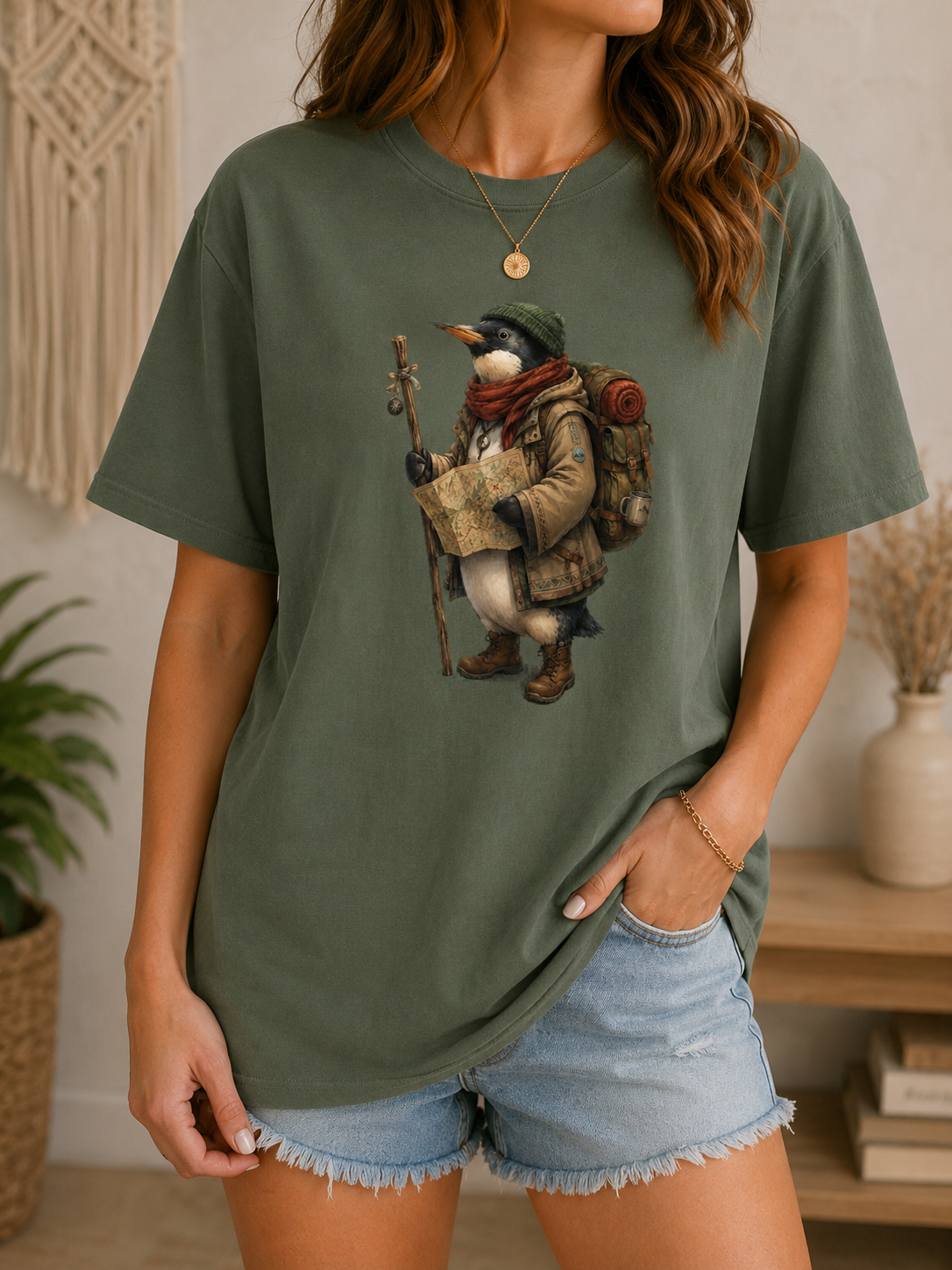 Explorer Bird Comfort Colors Tee, Wanderlust Hiking Nature Shirt