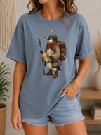Explorer Bird Comfort Colors Tee, Wanderlust Hiking Nature Shirt