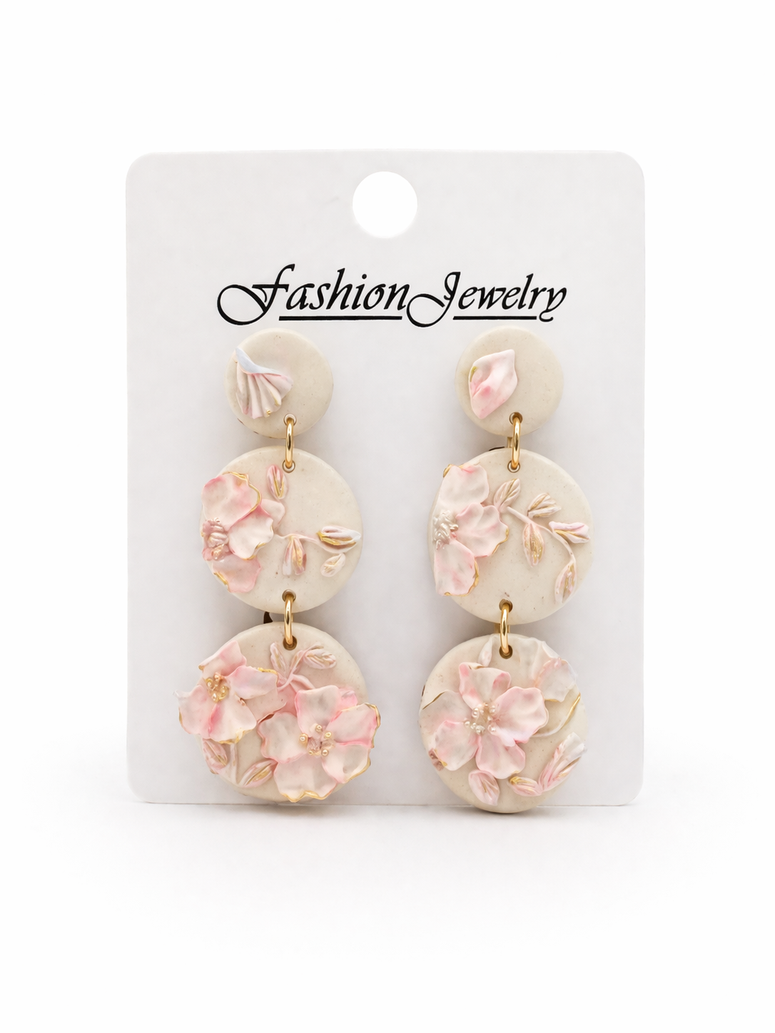 Blush Blossom Statement Earrings