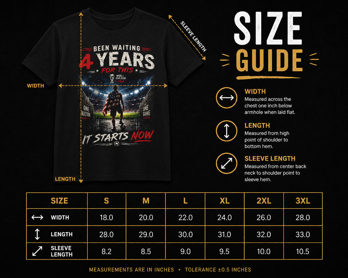 Been Waiting 4 Years Shirt World Cup 2026 USA Soccer Tee It Starts Now Football Fan Gift Patriotic Graphic Tee