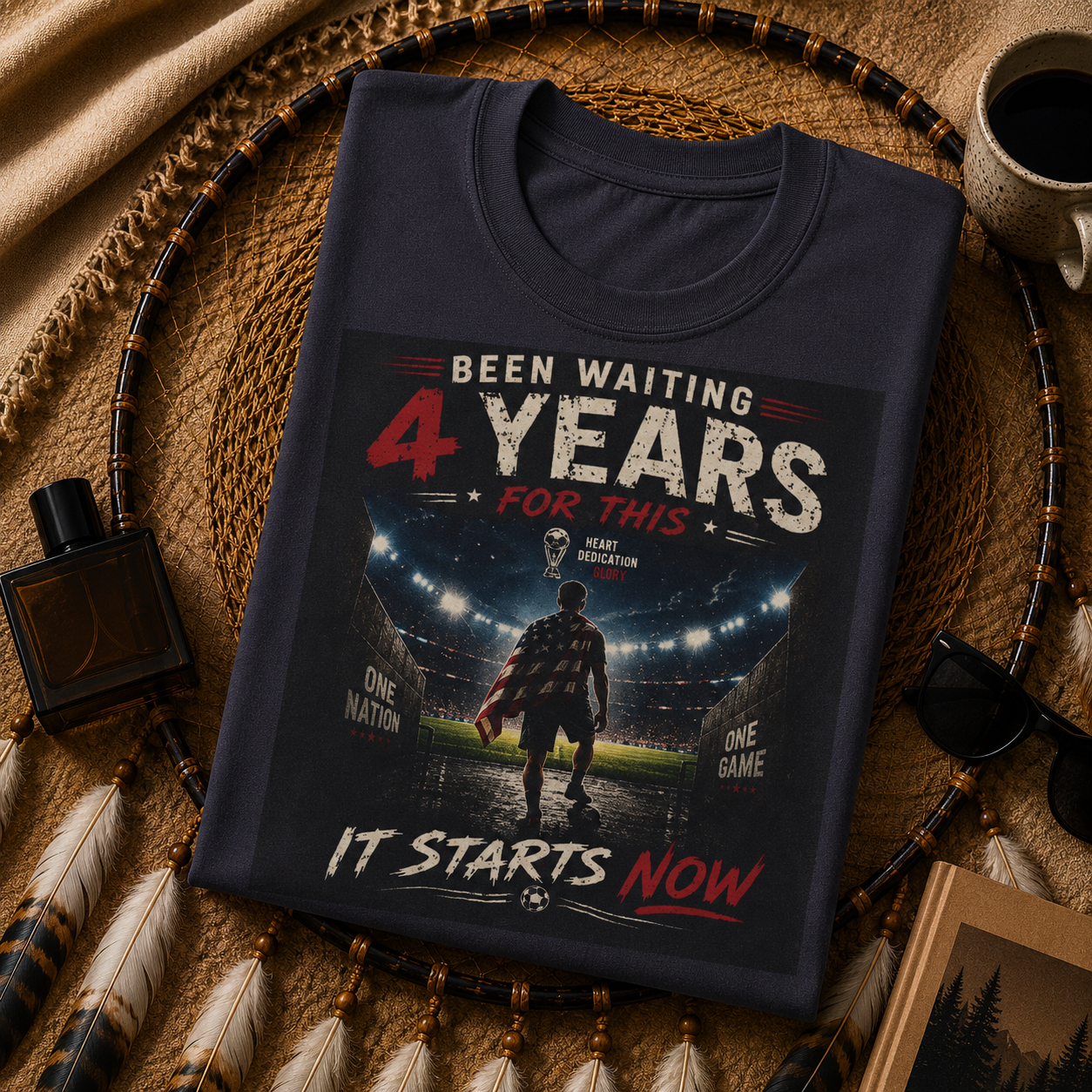 Been Waiting 4 Years Shirt World Cup 2026 USA Soccer Tee It Starts Now Football Fan Gift Patriotic Graphic Tee