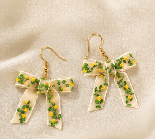Blooming Ribbon Earrings