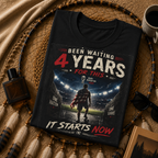 Been Waiting 4 Years Shirt World Cup 2026 USA Soccer Tee It Starts Now Football Fan Gift Patriotic Graphic Tee