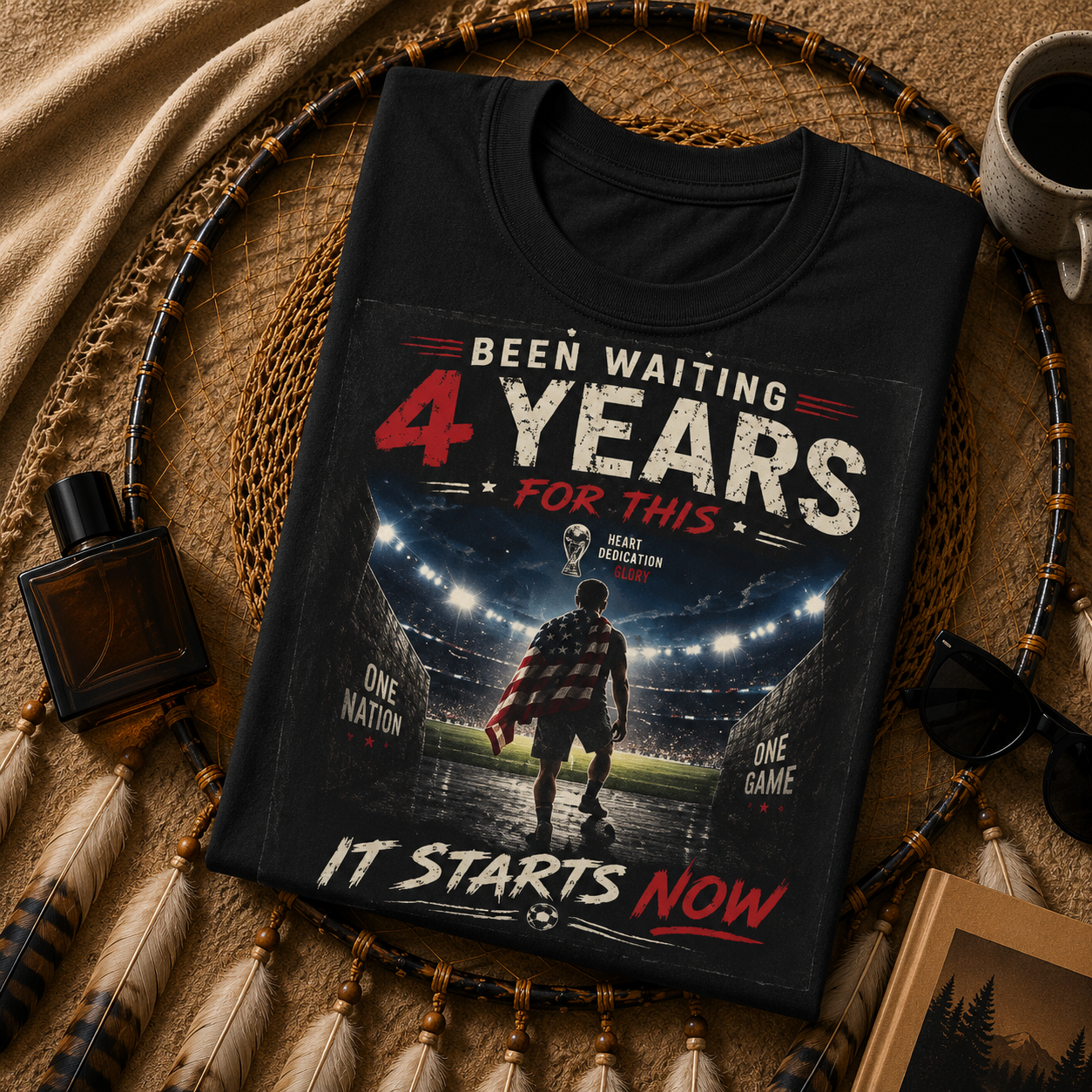 Been Waiting 4 Years Shirt World Cup 2026 USA Soccer Tee It Starts Now Football Fan Gift Patriotic Graphic Tee