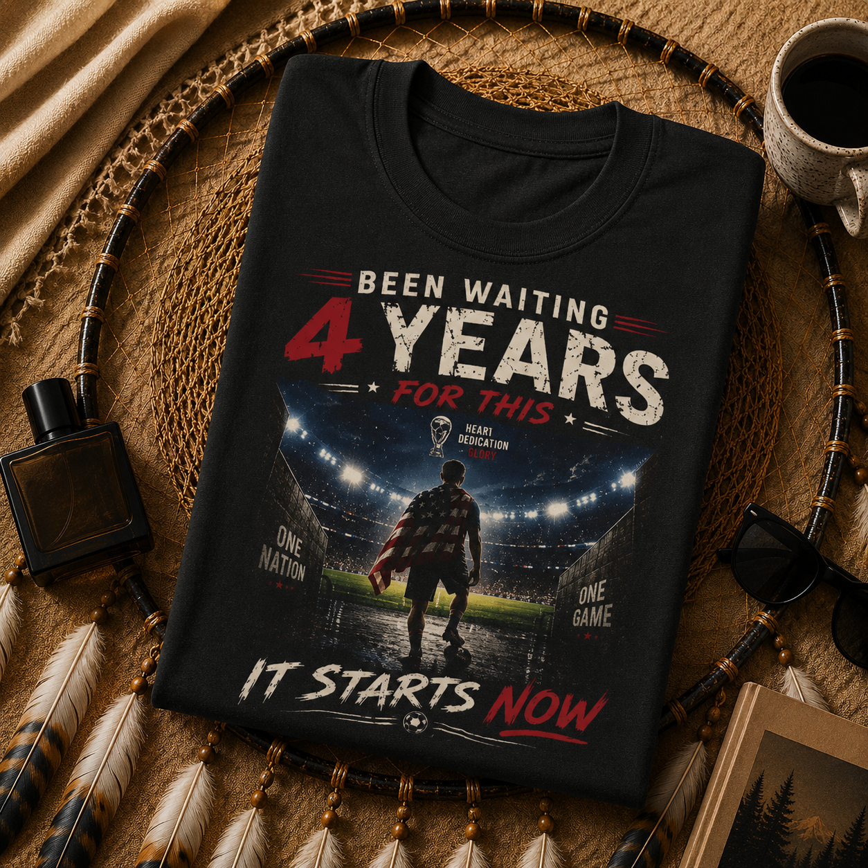 Been Waiting 4 Years Shirt World Cup 2026 USA Soccer Tee It Starts Now Football Fan Gift Patriotic Graphic Tee