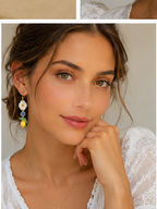 Lemon Bloom Drop Earrings